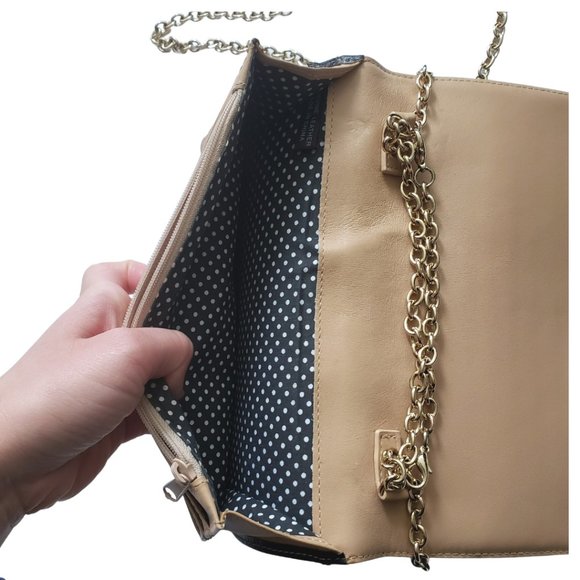 Halogen Black Leather Clutch Crossbody Bag/ Handbag - Picture 8 of 11